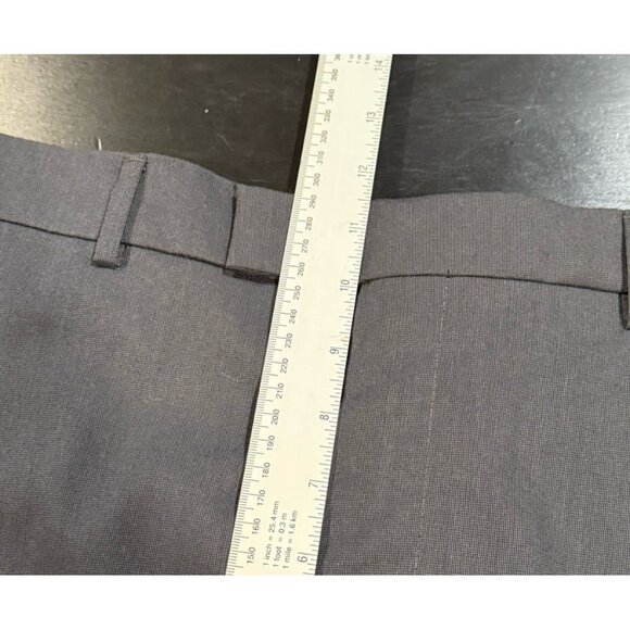 Savane Mens 34x30 Gray Business Tailored Straight Fit Dress Pants - Picture 7 of 9